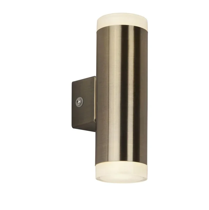 Searchlight Led Outdoor 2Lt & Porch Wall Light, Antique Brass 2100Ab