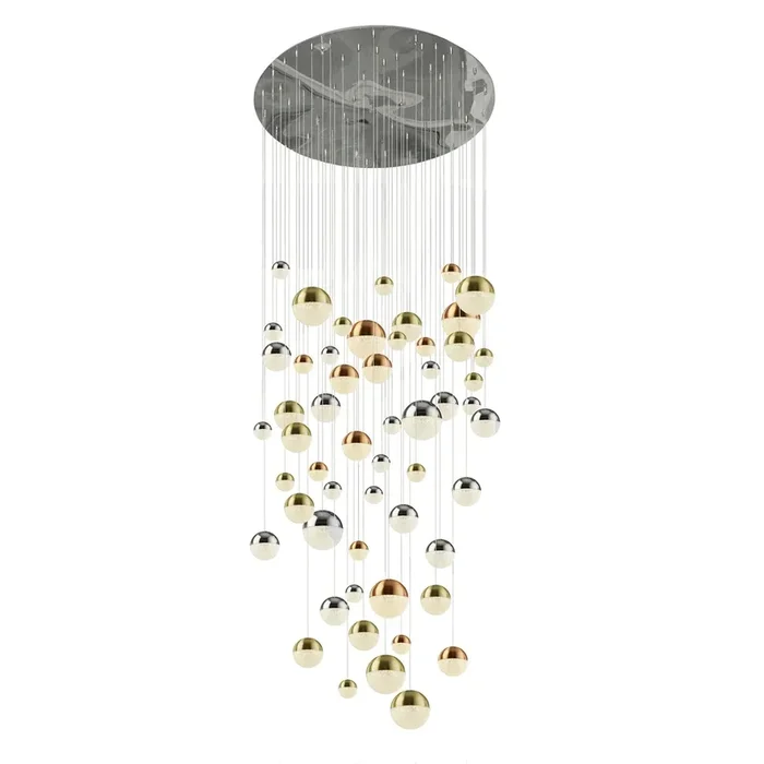 Searchlight Planets 55Lt Multi-Drop – Copper, Chrome & Satin Brass Search Light Part Number 4555-55