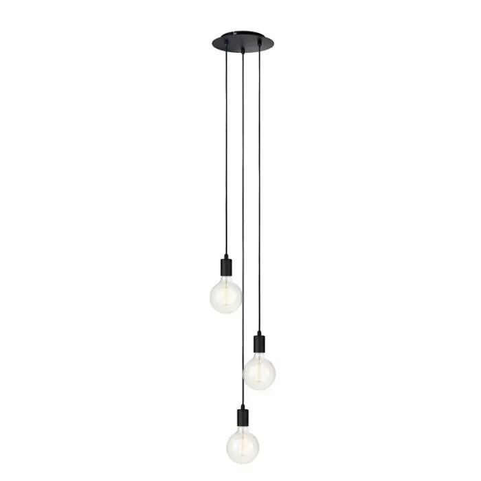 Sky 3 Light Ceiling Pendant – Black