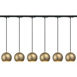 SLV 143623TK6 Light Eye ES111 Pendant 75W 6 Light Track Kit Brass & Black