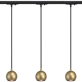 SLV 144023TK3 Light Eye Pendant GU10 7W 3 Light Track Kit Brass & Black