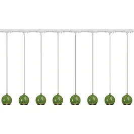 SLV 144025TK8 Light Eye Pendant GU10 7W 8 Light Track Kit Fern Green & White