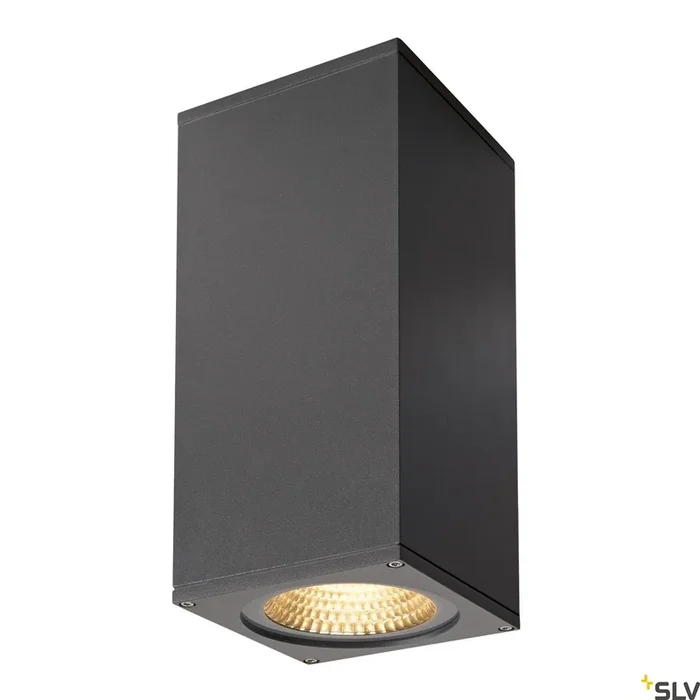 SLV BIG THEO WALL, outdoor wall light, double-headed, LED, 3000K, Flood up/down, anthracite, W/H/D 13/27.5/13.5 cm 234505