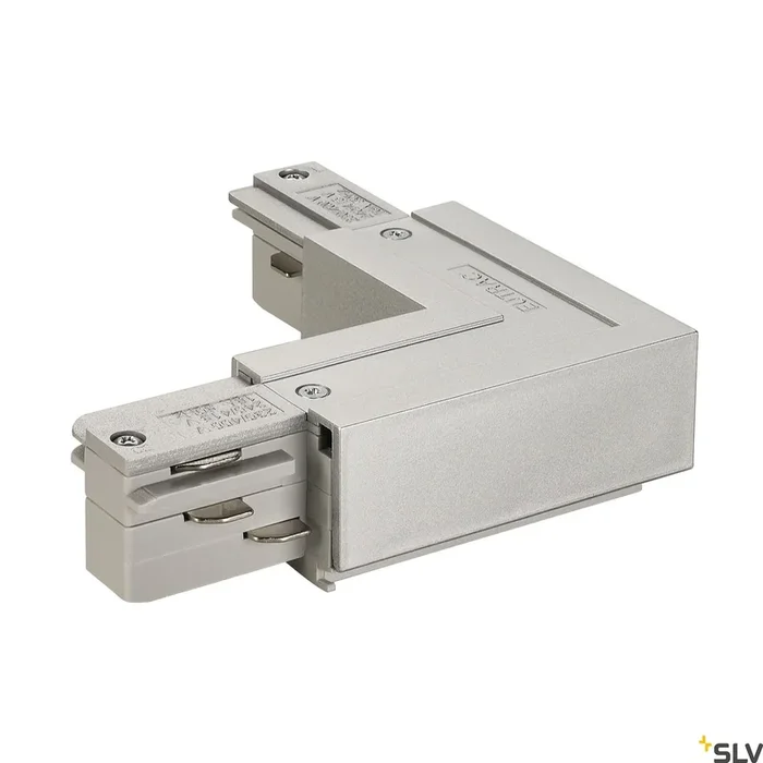 SLV EUTRAC L-connector, outer earth, silver-grey 145674