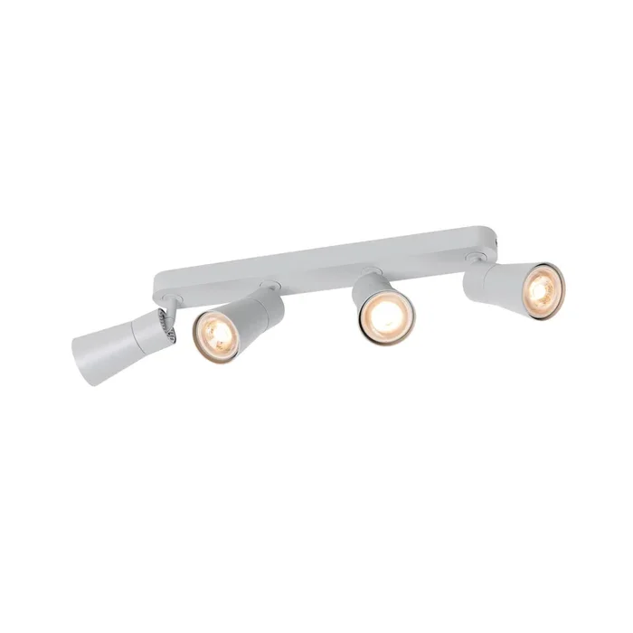 SLV PURI 2.0 Cone, wall and ceiling-mounted light, long, 4 x max. 6 W GU10, grey 1008351