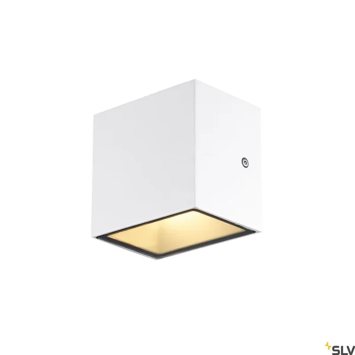 SLV SITRA CUBE WL, LED outdoor surface-mounted wall and ceiling light, white, IP44, 3000K, 10W 1002033