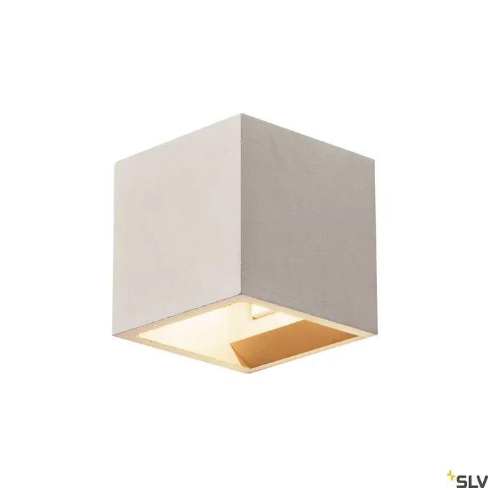 SLV SOLID CUBE Wall luminaire, QT14, grey, max. 25W 1000910