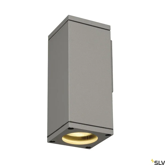 SLV THEO WALL OUT, wall light, square, silver-grey, GU10, max. 35W 229524