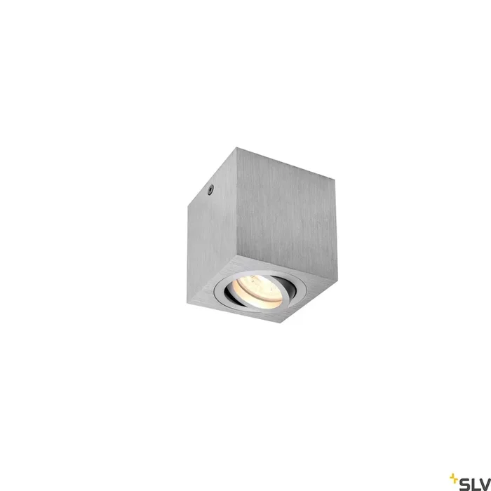 SLV TRILEDO Single, Indoor surface-mounted ceiling light, QPAR51, brushed aluminium, max 10W 1002004