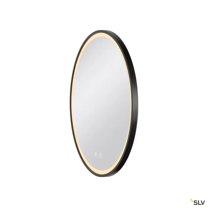 SLV TRUKKO 60, mirror Ø 60 cm, chrome, black edge 1007201