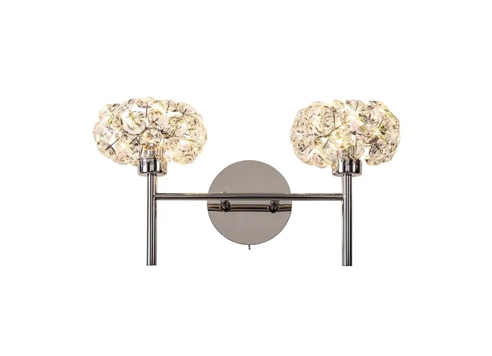 Spacek Polished Chrome 2 Light G9 Universal Switched Wall Lamp, EM6608-HSA