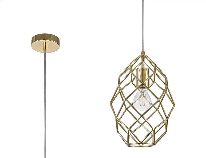 Trimond Curved Cylinder Pendant, 1 x E27, Polished Brass