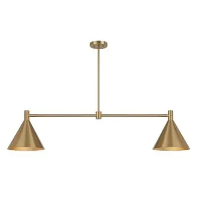 Two Light Linear Chandelier