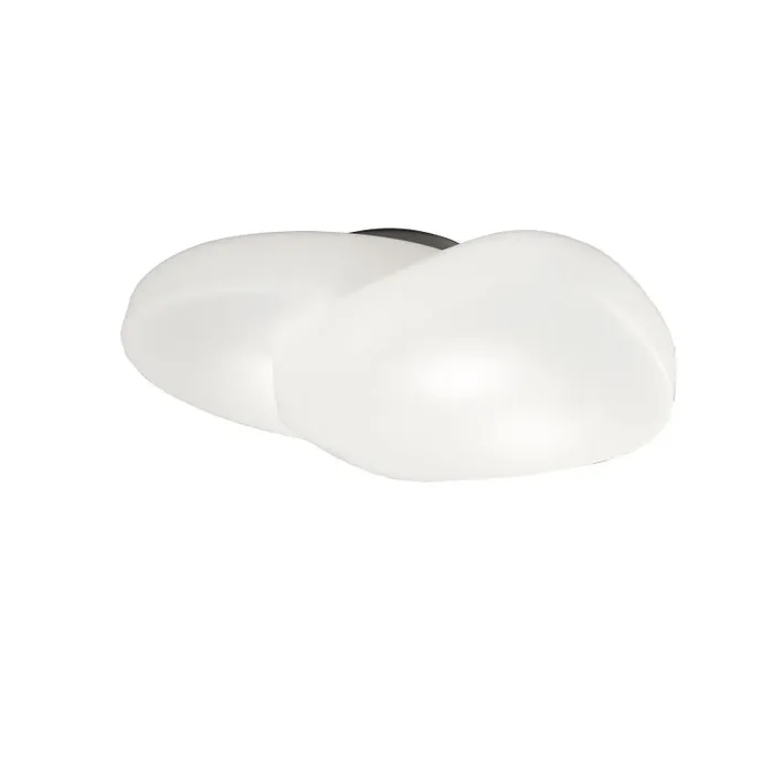 Ufo Ceiling 4 Light E27 Outdoor IP44, Matt White/Opal White