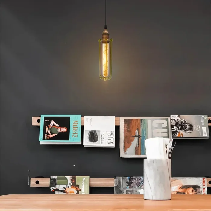 Vintage Industrial Cage Pendant Light – E27 Base Ceiling Lights ~5003