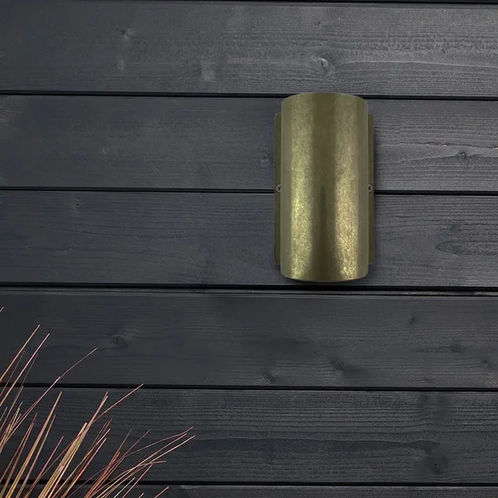 Westport Coastal Cromer Outdoor Up & Down Wall Light – Brass