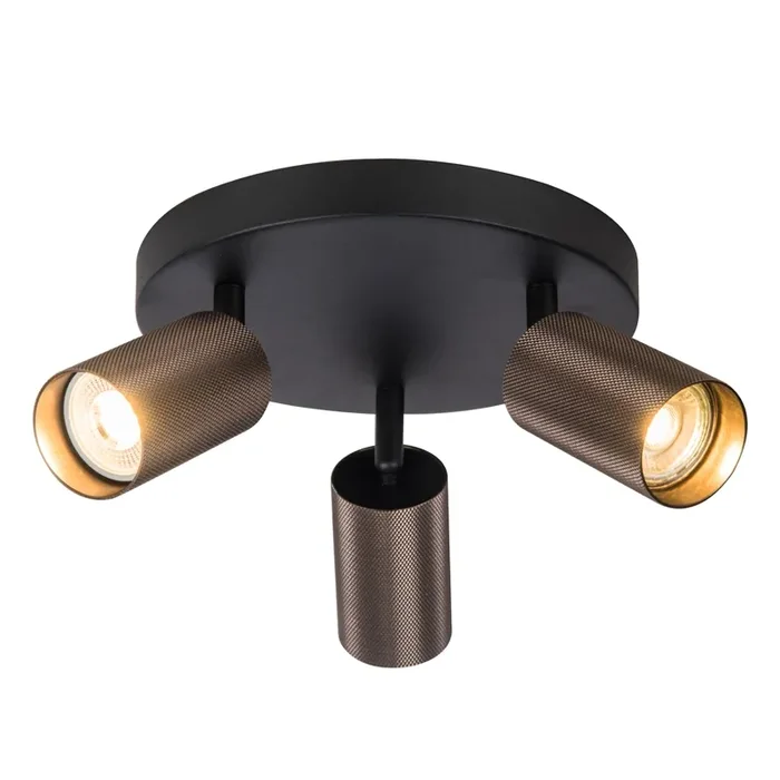 Westport Moto Knurl 3 Light Spotlight Plate – Bronze & Black